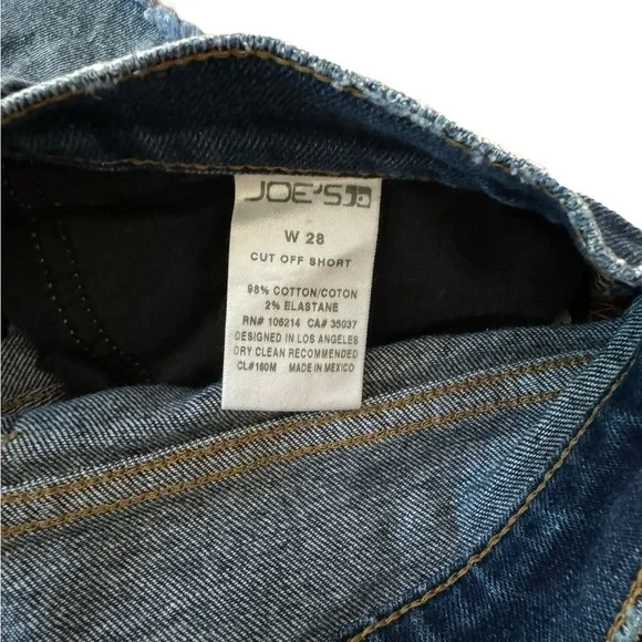 Joe’s Jeans 4 Inch Cut Off Distressed Dark Wash Denim Shorts Women’s 28 - Picture 5 of 5